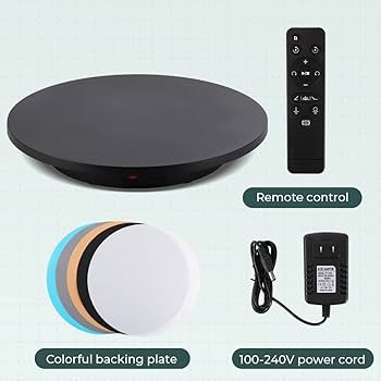 電動ターンテーブル カラーパネル リモコン付き ターンテーブル 黒 動作確認済 Amazon.co.jp: Flyrivergo 大型写真ターンテーブル 24インチ/330